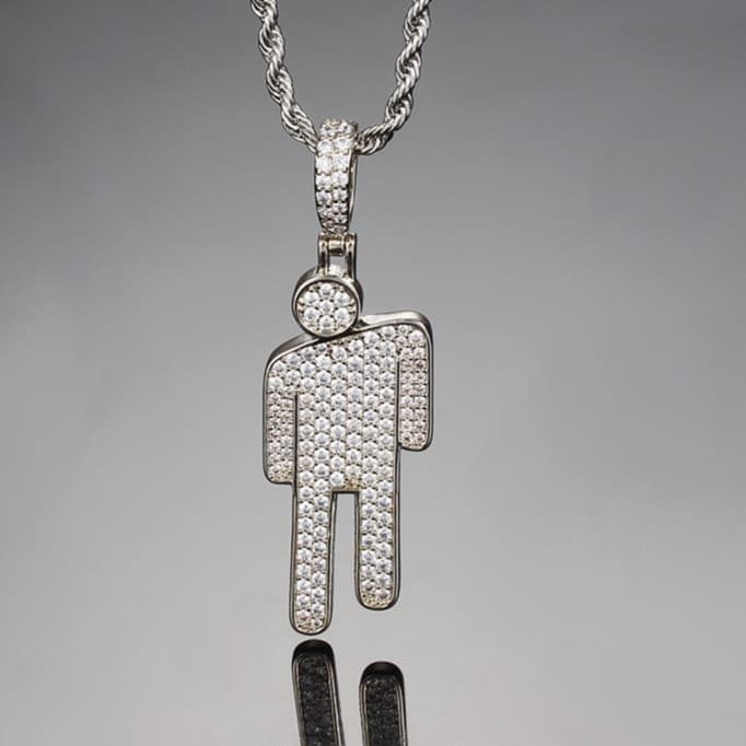 Blohsh Alish Colar Elegante Estilo Hip Hop cravejado de diamantes Zircon Blohsh Homens Mulheres Colar