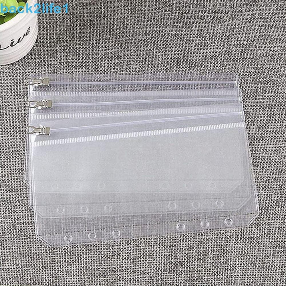 BACK2LIFE1 5pcs Envelopes De Dinheiro Da Pasta , Organizador De Papel Transparente A5 A6 Bolsos De PVC Transparentes Doc
