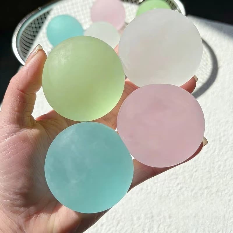 Squishy Azul Maltose Brinquedo Fidget Macio Rosa Mochi Sensorial Squeeze Bola De Óleo De Coco Lento-Rebote De Descompres