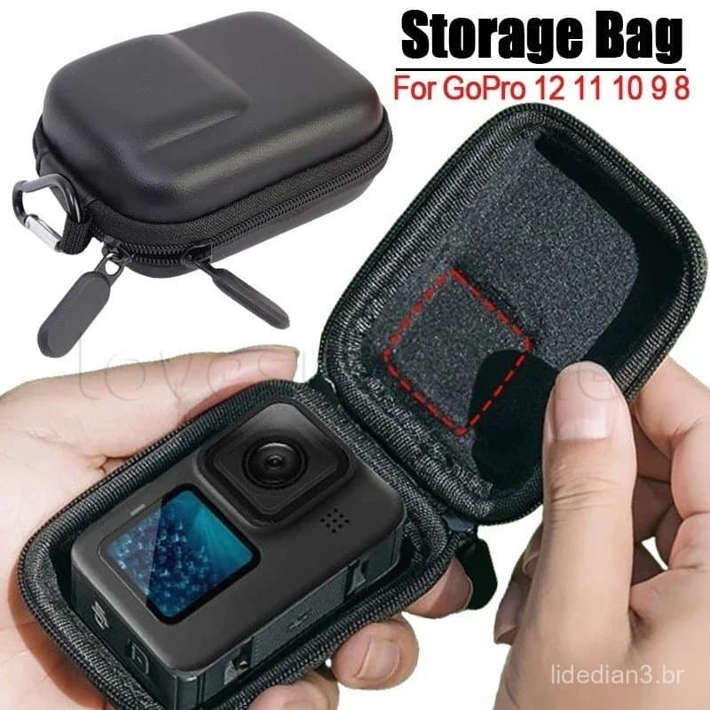 Mini Bolsa De Armazenamento Capa Protetora-Portátil , À Prova De Choque ,-Dura Para Câmera Com Protetores De Mosquetão-G