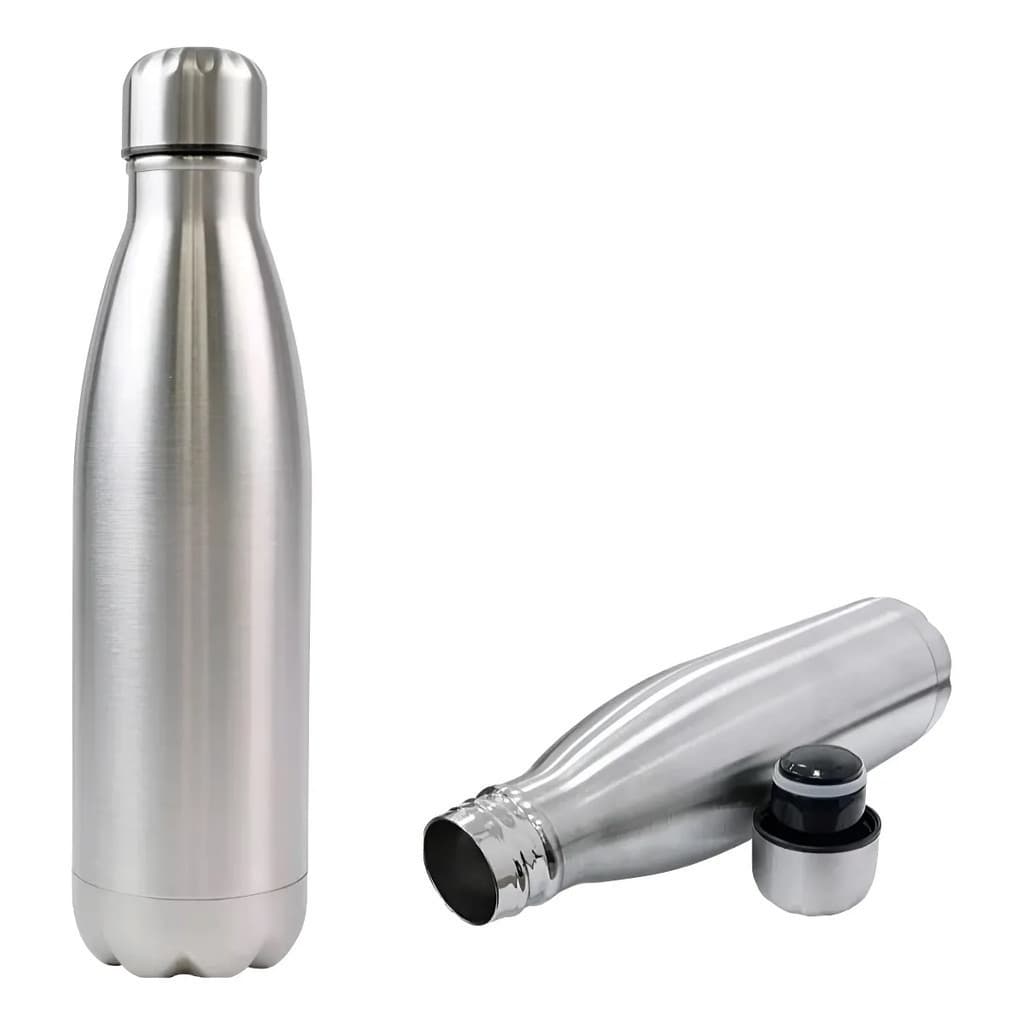 Garrafa Squeeze DANTAS Aço Inox 500ml Vedação Silicone Térmica Água Academia Viagem Antivazamento Resistente