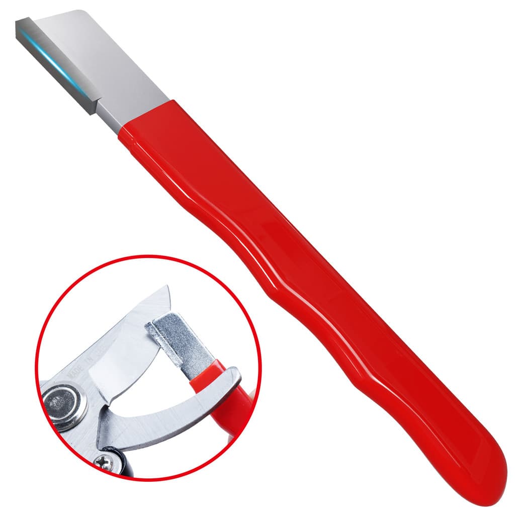 Raspador de aço de liga alemã, ferramenta útil para afiar tesoura, lâmina raspadora, tesoura de poda de foice, ferrament