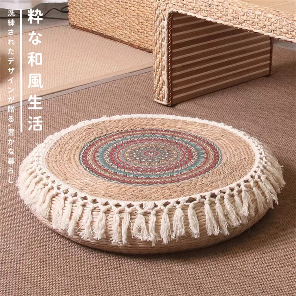 Almofada Futon japonesa para meditação doméstica, almofada de meditação para ioga, chão saudável, almofada de palha para