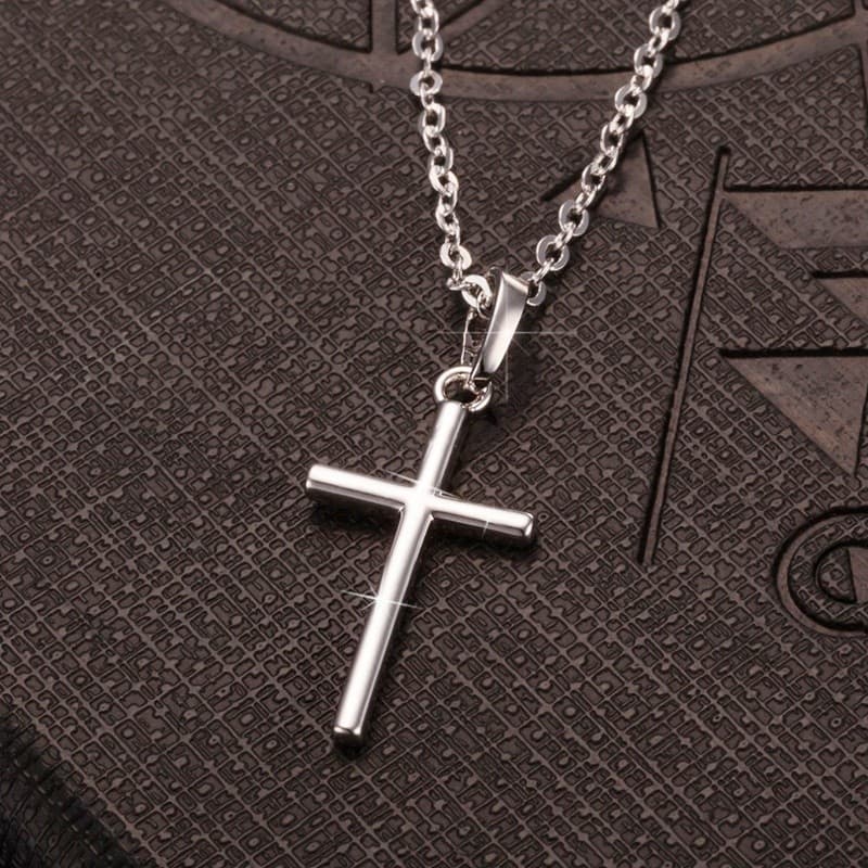 Colar De Cruz De Aço De Titânio – Joias Minimalistas Elegantes Para Homens E Mulheres