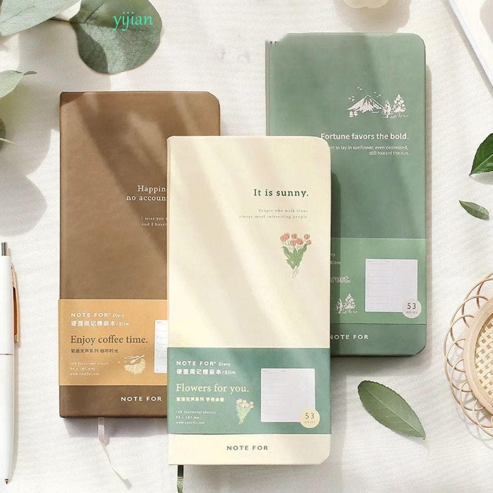 YIJIAN Agenda Planejador Caderno , Multifuncional De Papel Grosso Organizadores Diários , Série Arte Floresta