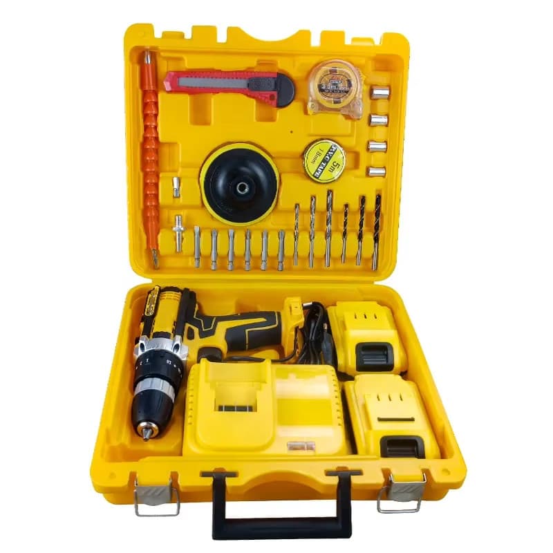 Parafusadeira Furadeira de Impacto 21V Brushless com 2 Baterias Bivolt Kit Completo com Maleta Acessórios