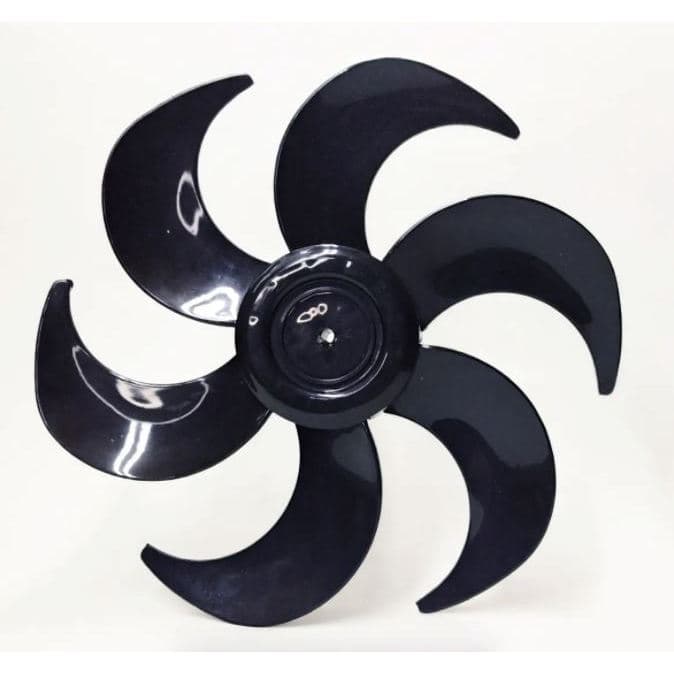 Hélice compatível para Ventilador Mondial 30cm Preto NV32 / NV15 / V37 / V24 / NV30 / NV31 - Furo Meia Lua