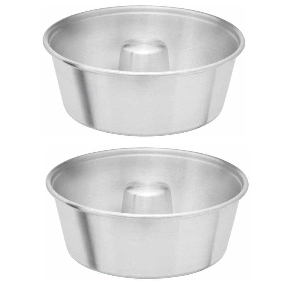 KIT 2 (DUAS) Forma Assadeira Redonda Bolo PUDIM N 18 Alumínio AirFryer