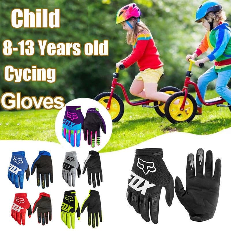 FOX Luvas de ciclismo Infantil 6-10 Anos luva de motoqueiro moto luvas couro motocross luva para MTB bike bicicleta