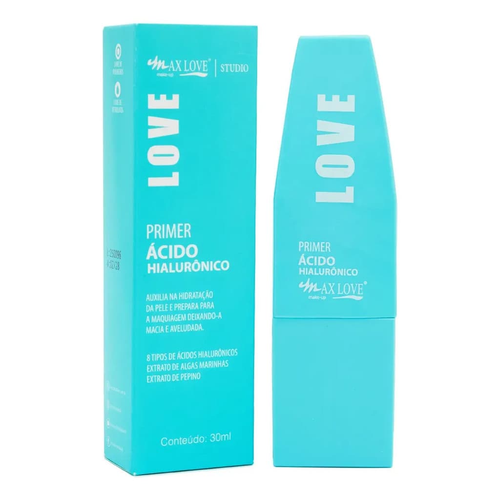 Primer Hidratante Ácido Hialurônico C/ 30ml  - Max Love