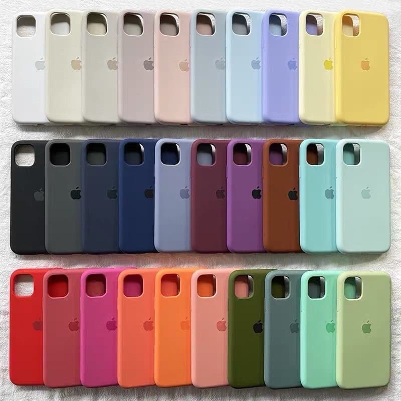 Capa Silicone Colorida Para iPhone X XR XS 11 12 13 14 15 16 17 Pro Max | Linha Premium