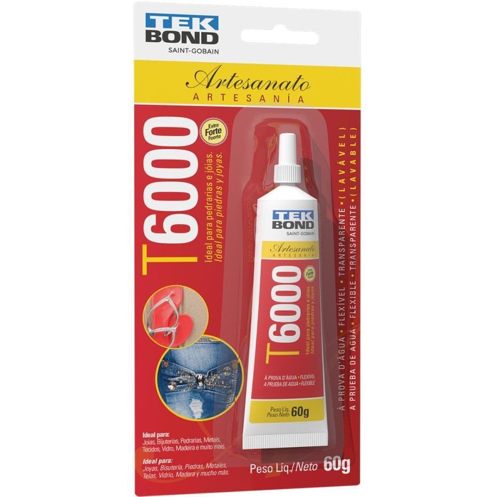 Cola para Artesanato T6000 Permanente 60G