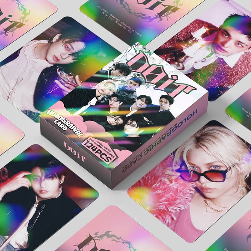 124 Pçs/Caixa Stray Kids Photocards Faz IT Cartão LOMO Holográfico KPOP Coleção De Adesivos
