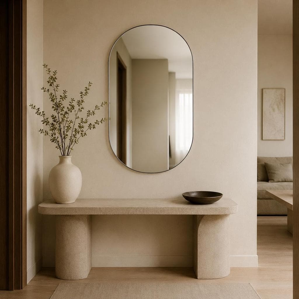 Espelho Oval 60x40 Sem Moldura Com Dupla Face Parede