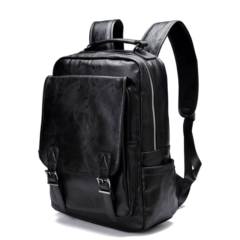 Mochila masculina Street Wear couro genuíno moda Casual negócios faculdade estudante mochila de couro grande capacidade