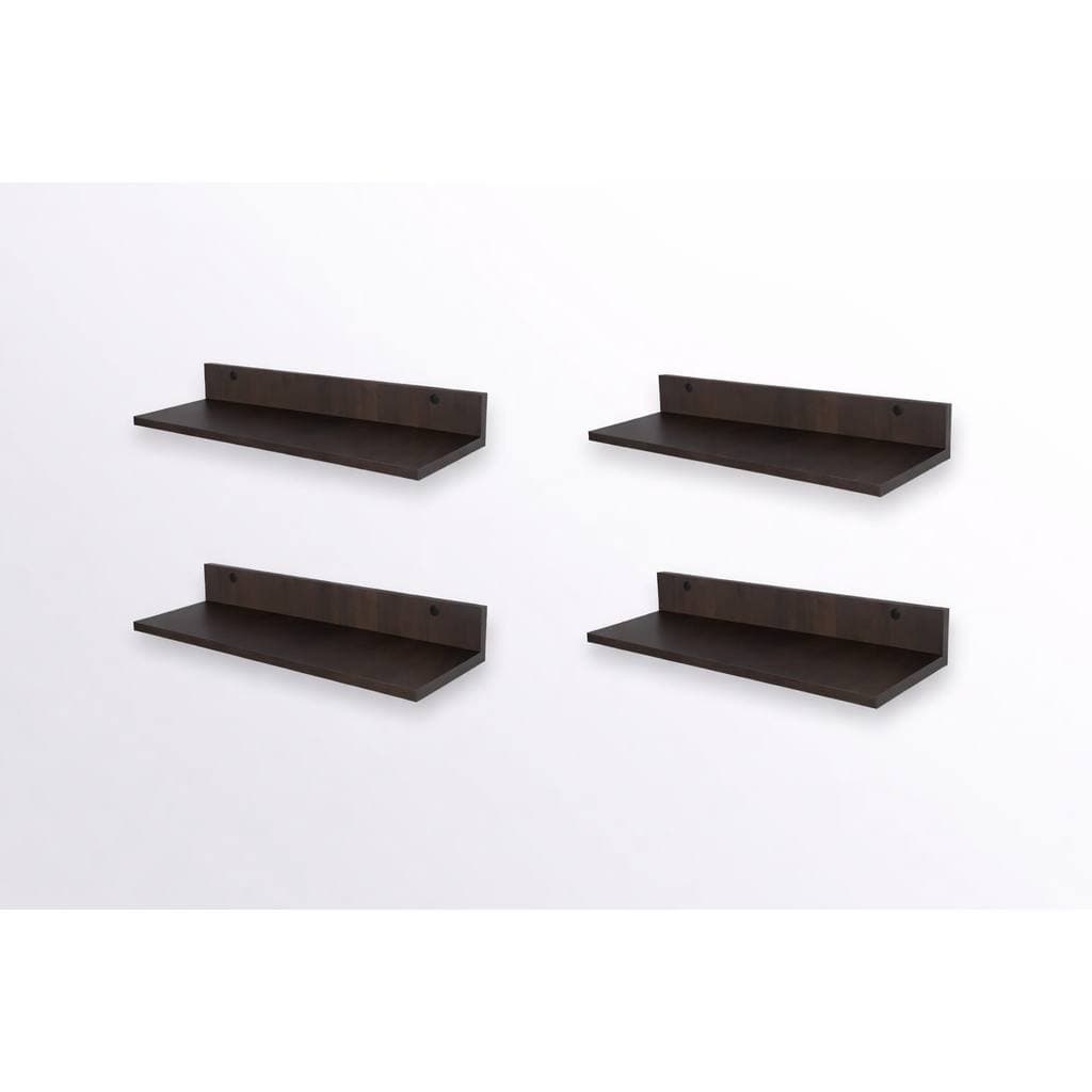 Kit 4 Prateleiras Simples Decorativas de Parede em MDF Nicho Organizador para Sala Quarto Cozinha e Banheiro