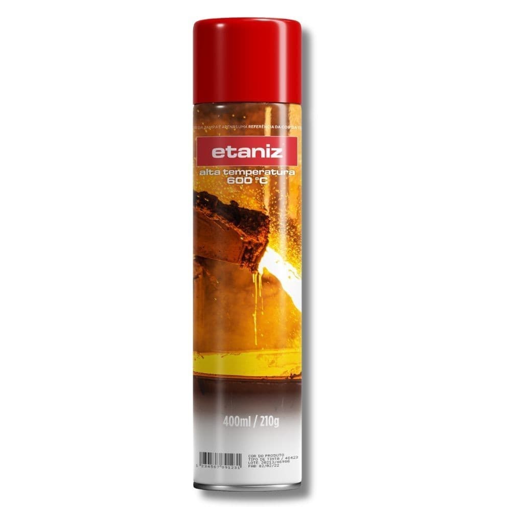 Tinta Spray Alta Temperatura 600ºc  Etaniz - Vermelho Oferta