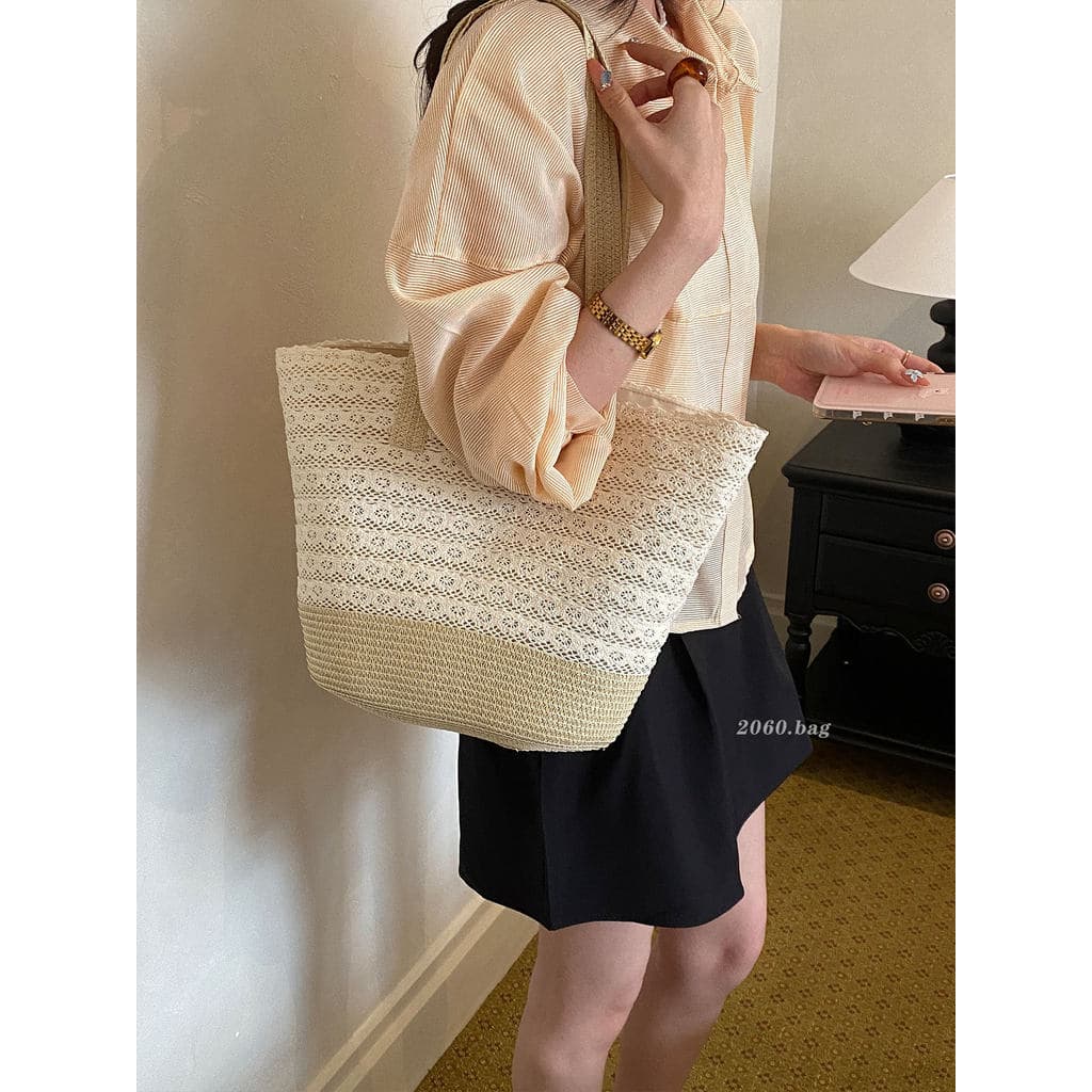 bolsa transversal feminino bolsa feminina Verão Popular saco de palha de grande capacidade 2026 novo estilo feminino fér