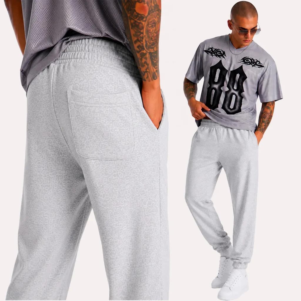Kit 2 Calça Moletom Masculina Sport Cintura Média Academia