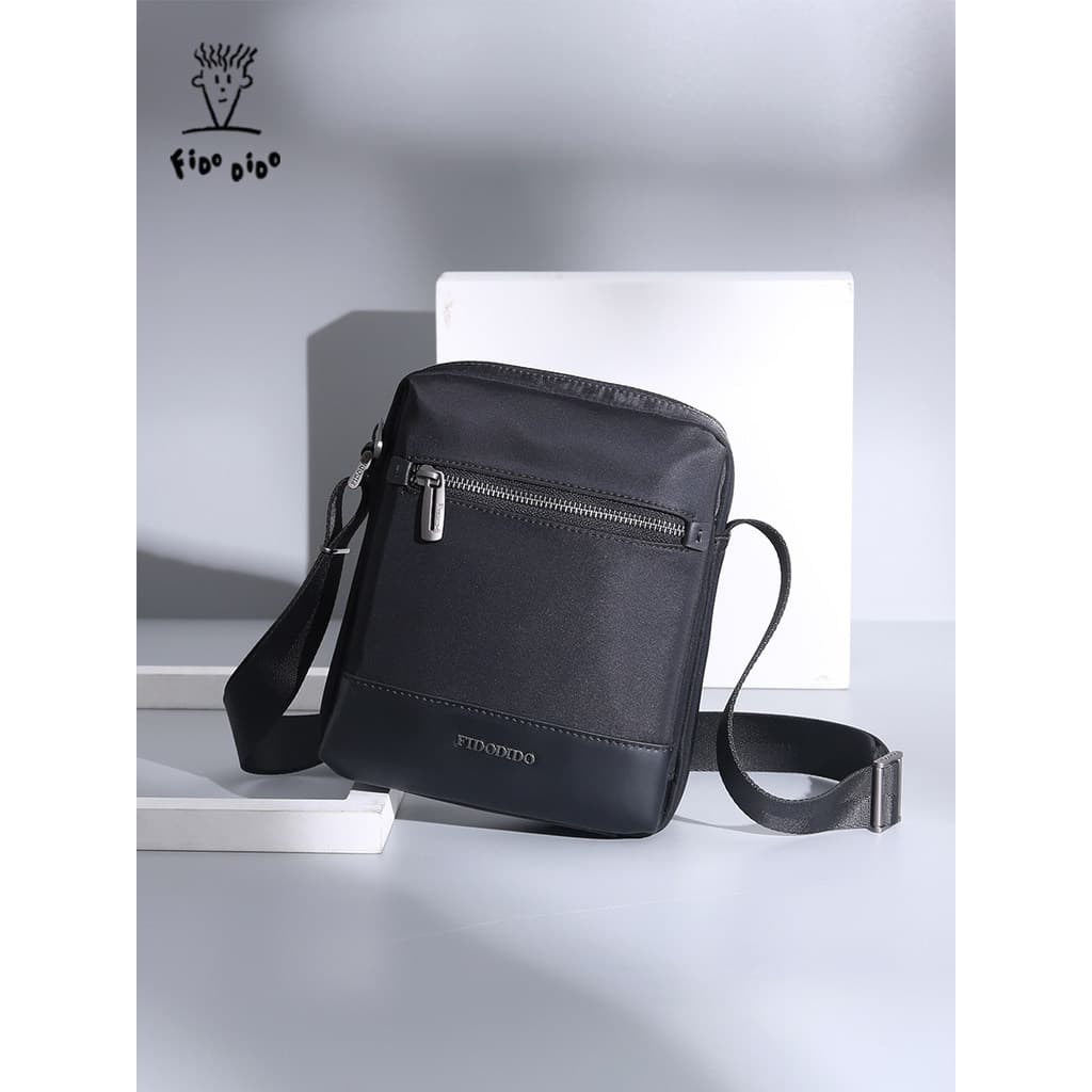 Fidu Didu Bolsa de ombro Casual masculina, tecido Oxford, portátil, Diagonal, pequena, multicamadas, leve, Nylon, à prov