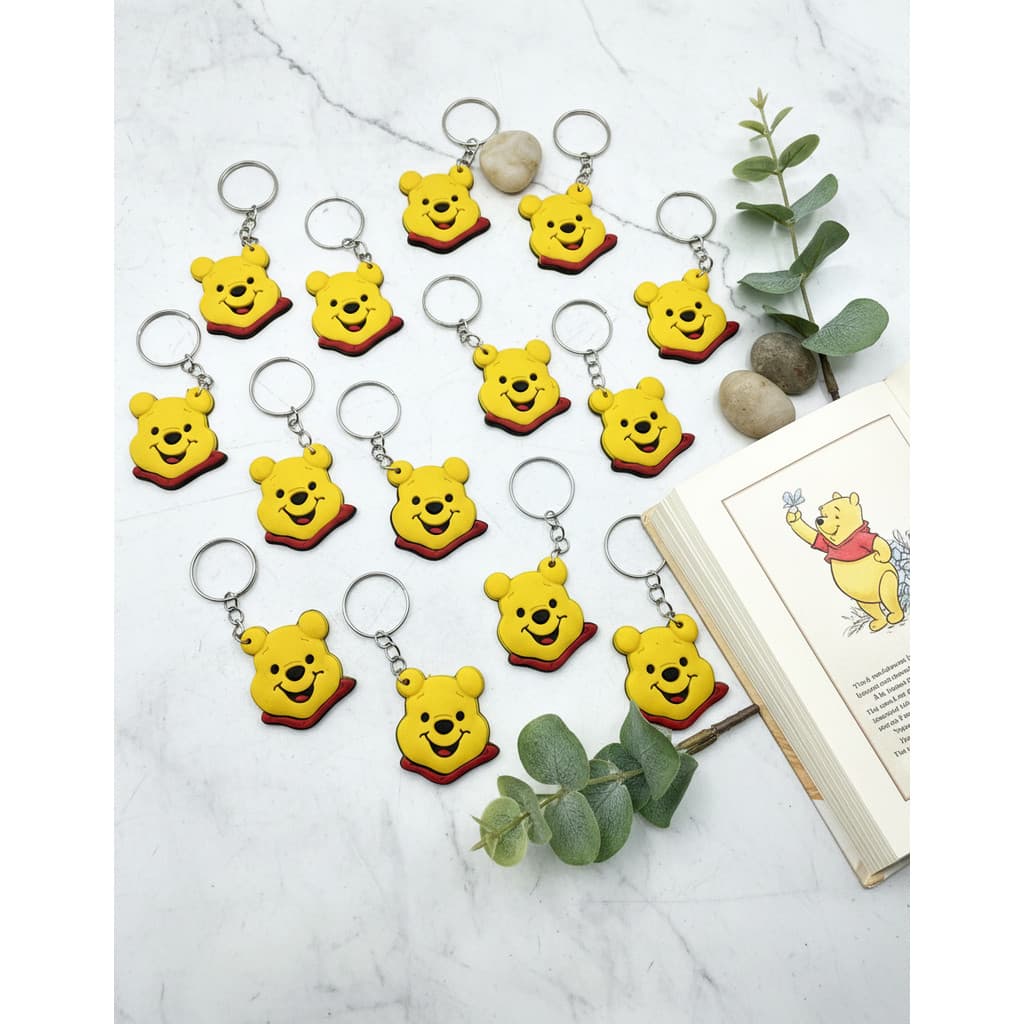 Lembrancinha Ursinho Pooh 10un Chaveiro Emborrachado Tema