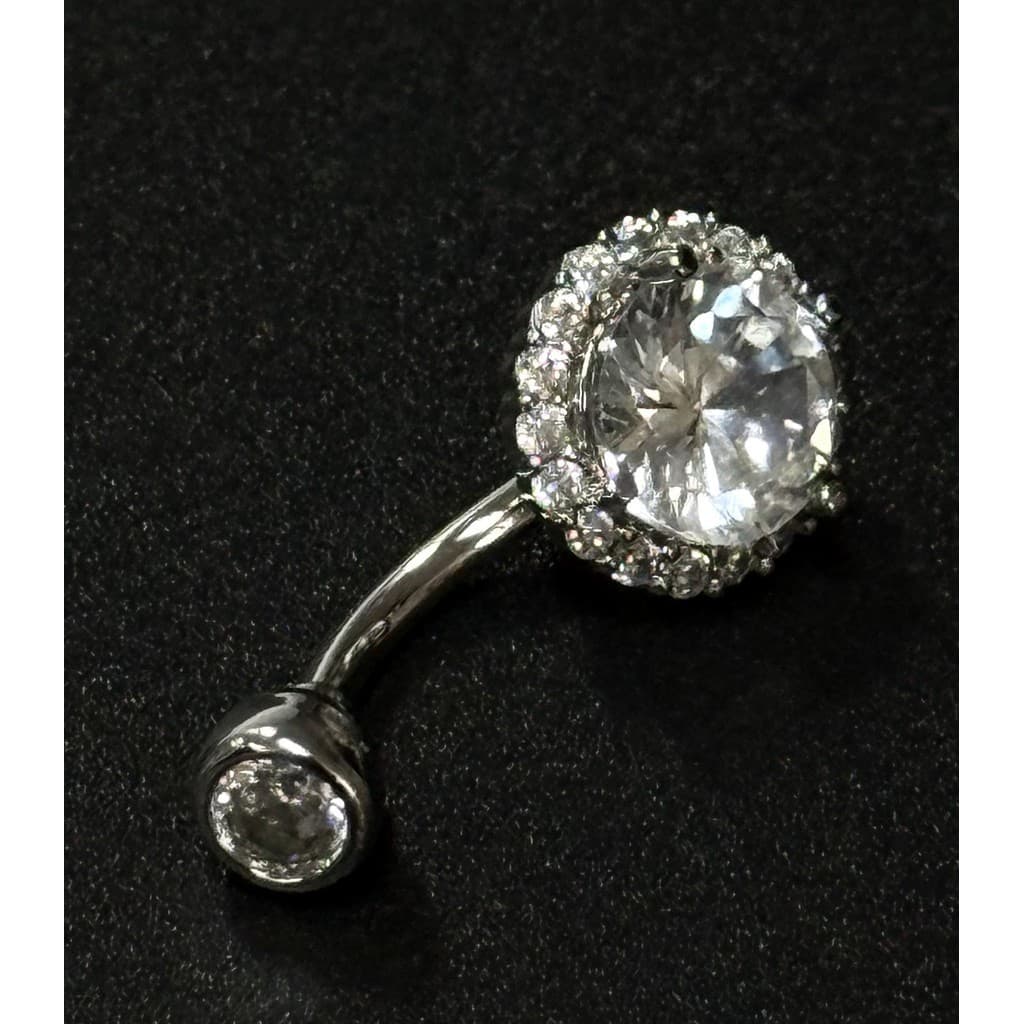 Piercing de Umbigo com Zircônia em Aço Cirúrgico Hipoalergênico – Estrela Brilhante