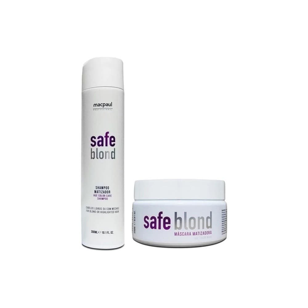 Kit MacPaul Shampoo Safe Blonde 300ml + Máscara Safe Blonde 250g