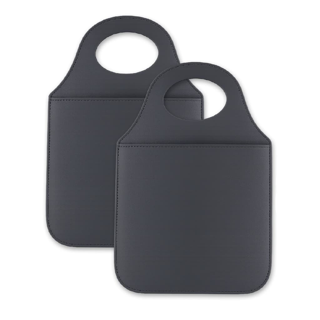 Kit 2 Lixeiras de Carro Lixo Porta Objeto Organizador Universal Em Couro Sintético