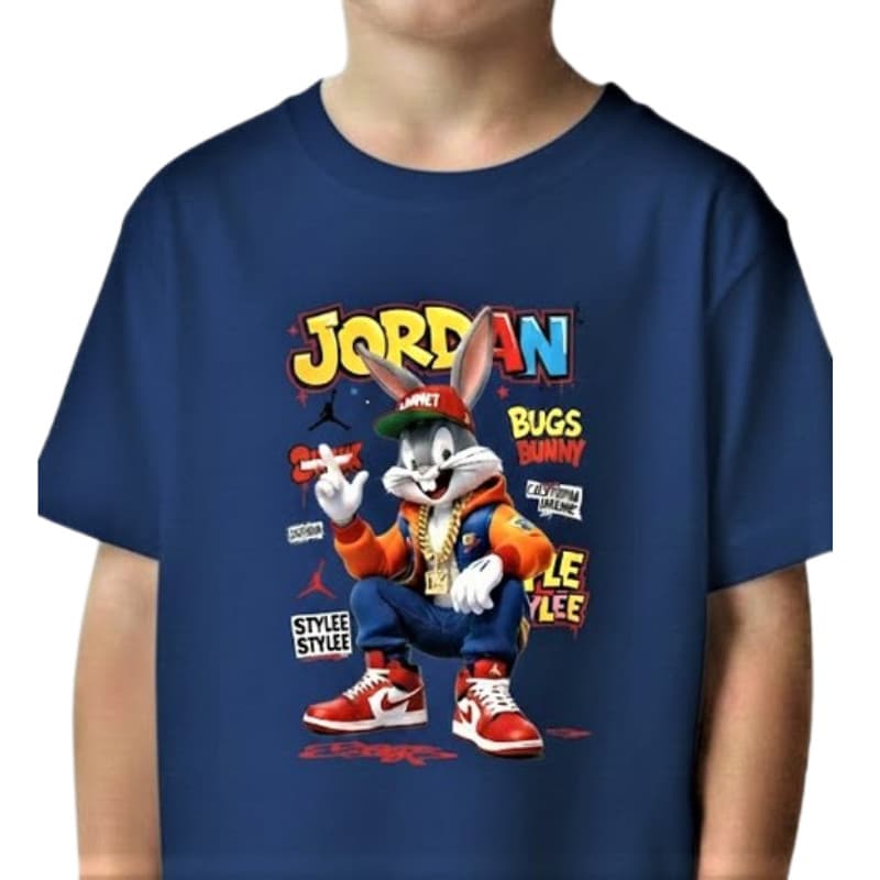 Camiseta Infantil Estampa Pernalonga - Camisa unixex Personagens