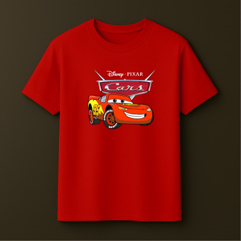 Camiseta Adulto Unissex - Cars Relâmpago Mcqueen - 100% Algodão Alta Qualidade - Estampa Personalizada Caimento Unissex