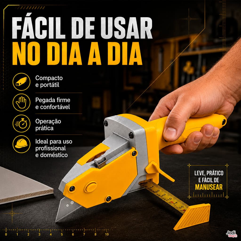Ferramenta para Corte de Placa de Gesso com Trena de 5 Metros