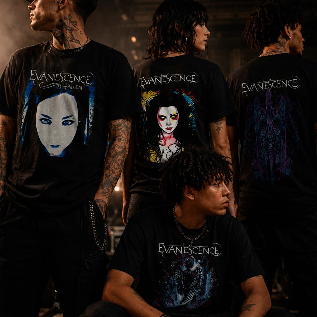 Camiseta Algodão Básica Camisa Rock Banda Evanescence Streetwear