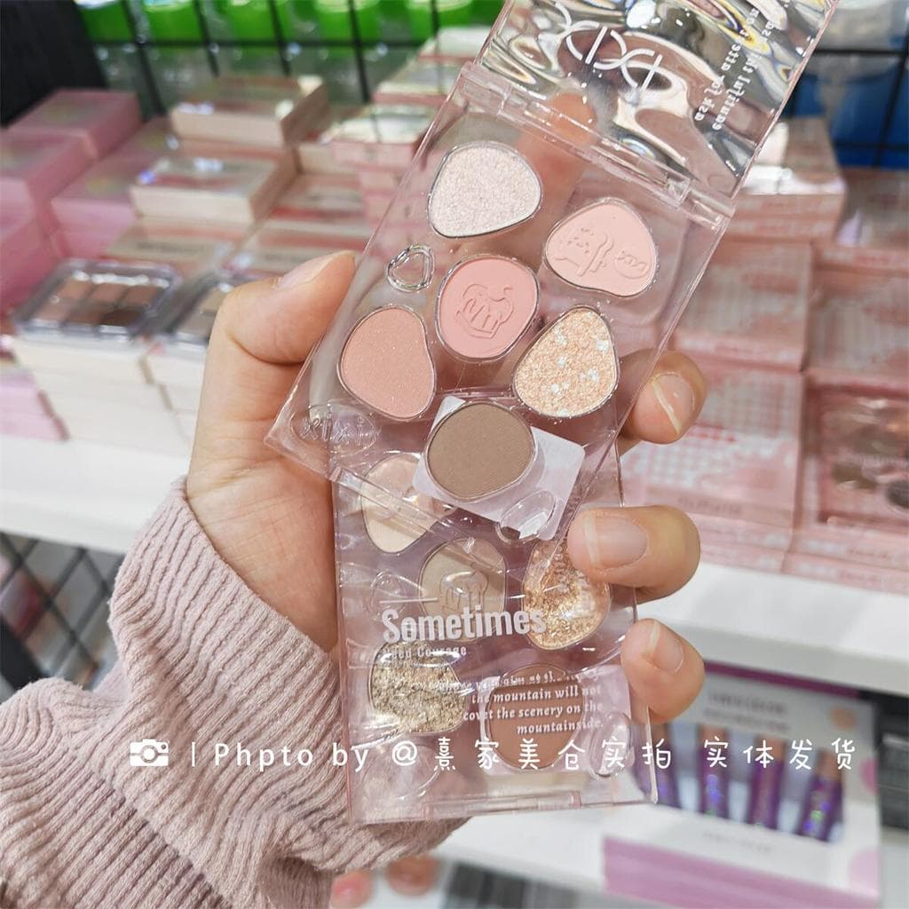 Xixi Sweetness Paleta de sombras de cor dupla em pó delicado fosco fino piscando textura delicada novato correspondência