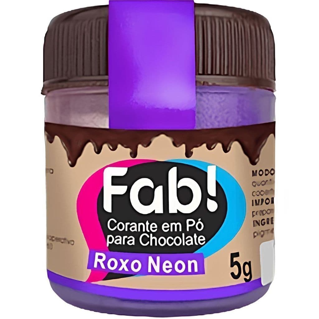 Corante Em Pó Para Chocolate Roxo 5g Fab