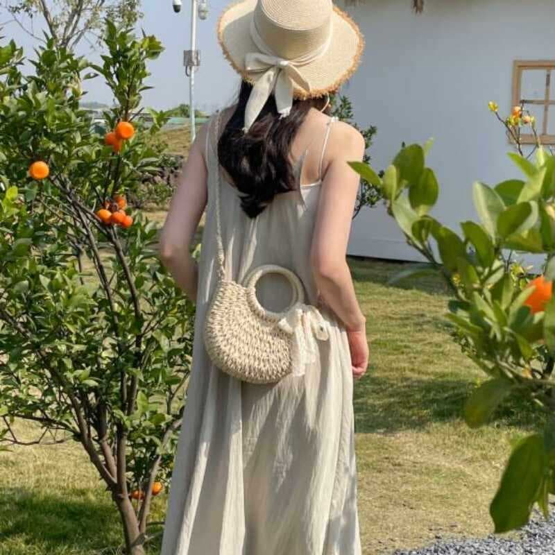 bolsa transversal feminino bolsa femenina Arco Crossbody saco de palha novo estilo tecido bolsa de ombro feminino estilo