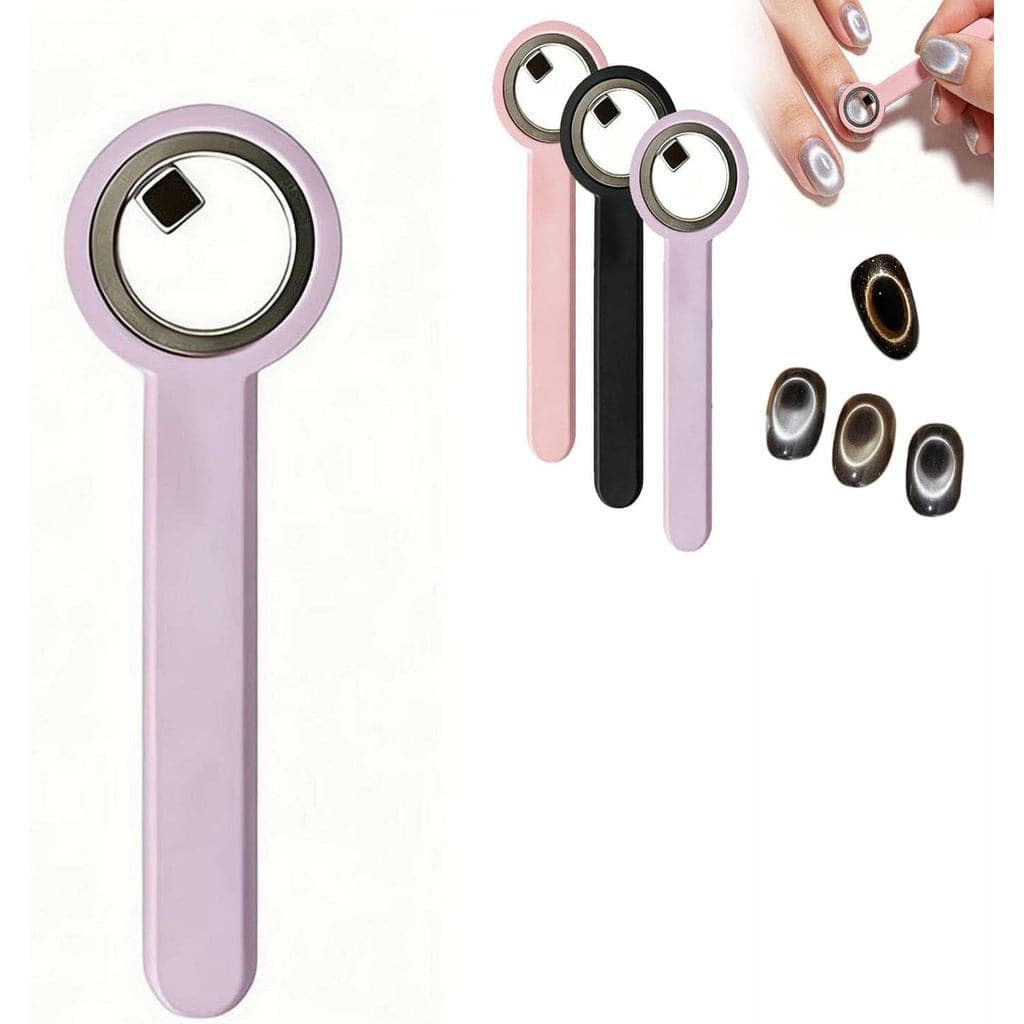 Ímãs em Forma de Anel para Unhas, Ferramenta Magnética Circular Oca 3 em 1 Aprimorada com Cabo para Design de Coração Fr
