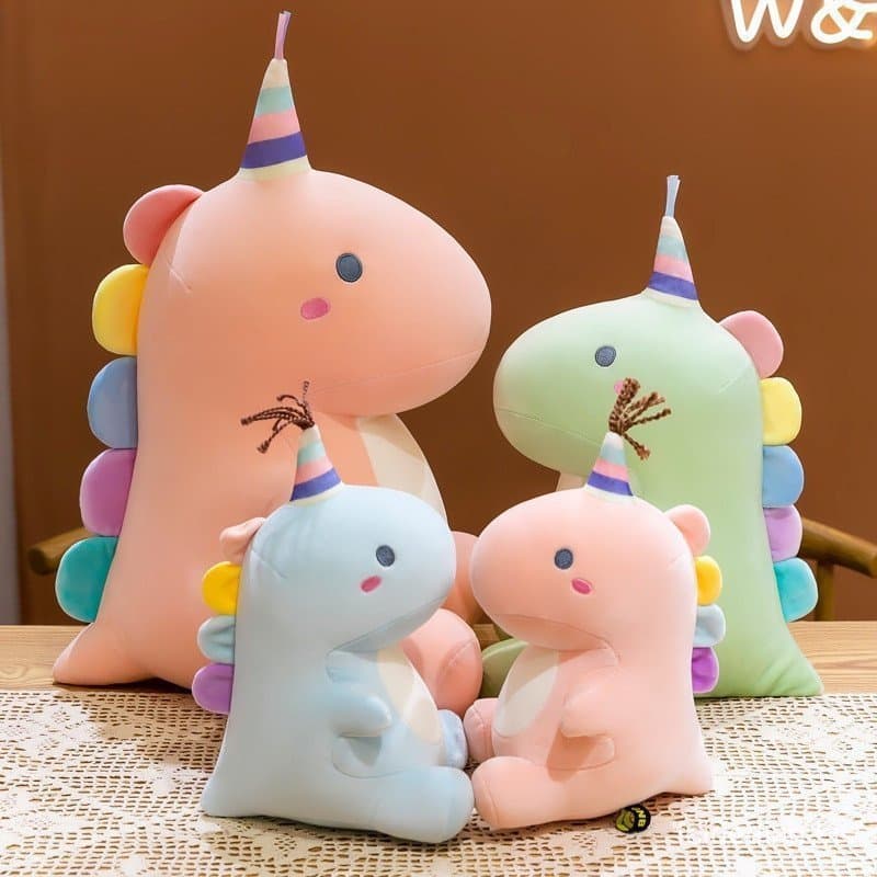 Brinquedo de pelúcia de dinossauro fofo para vendas transfronteiriças no atacado, boneco de pelúcia de dinossauro para c