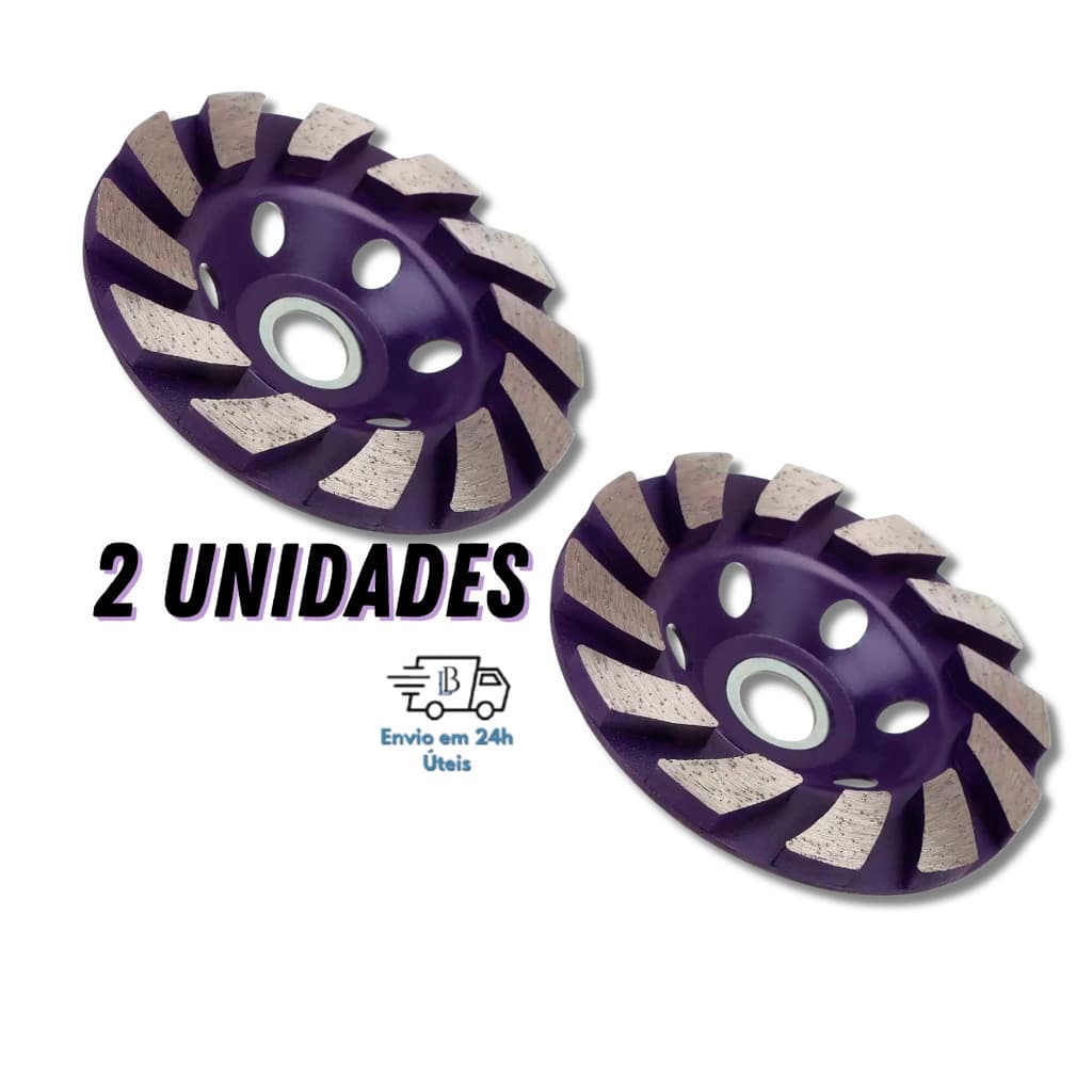 Kit 2 Discos Diamantados de Desbaste 100mm – Concreto, Mármore e Granito
