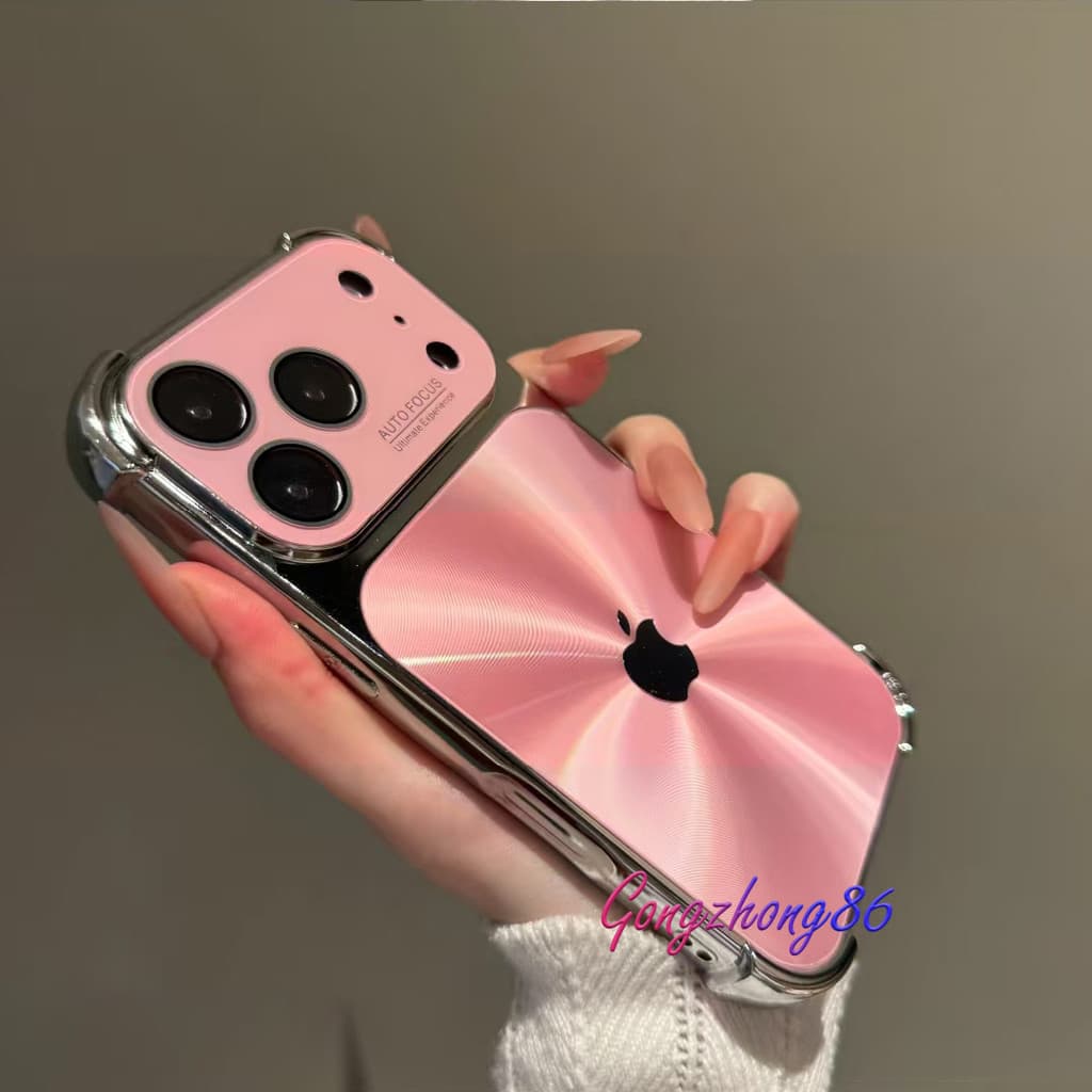 Novo Luxo Colorido Laser Aurora Caso Para iPhone 13 14 15 16 17 Pro Max Macio Pára-Choques À Prova De Choque Capa Dura P