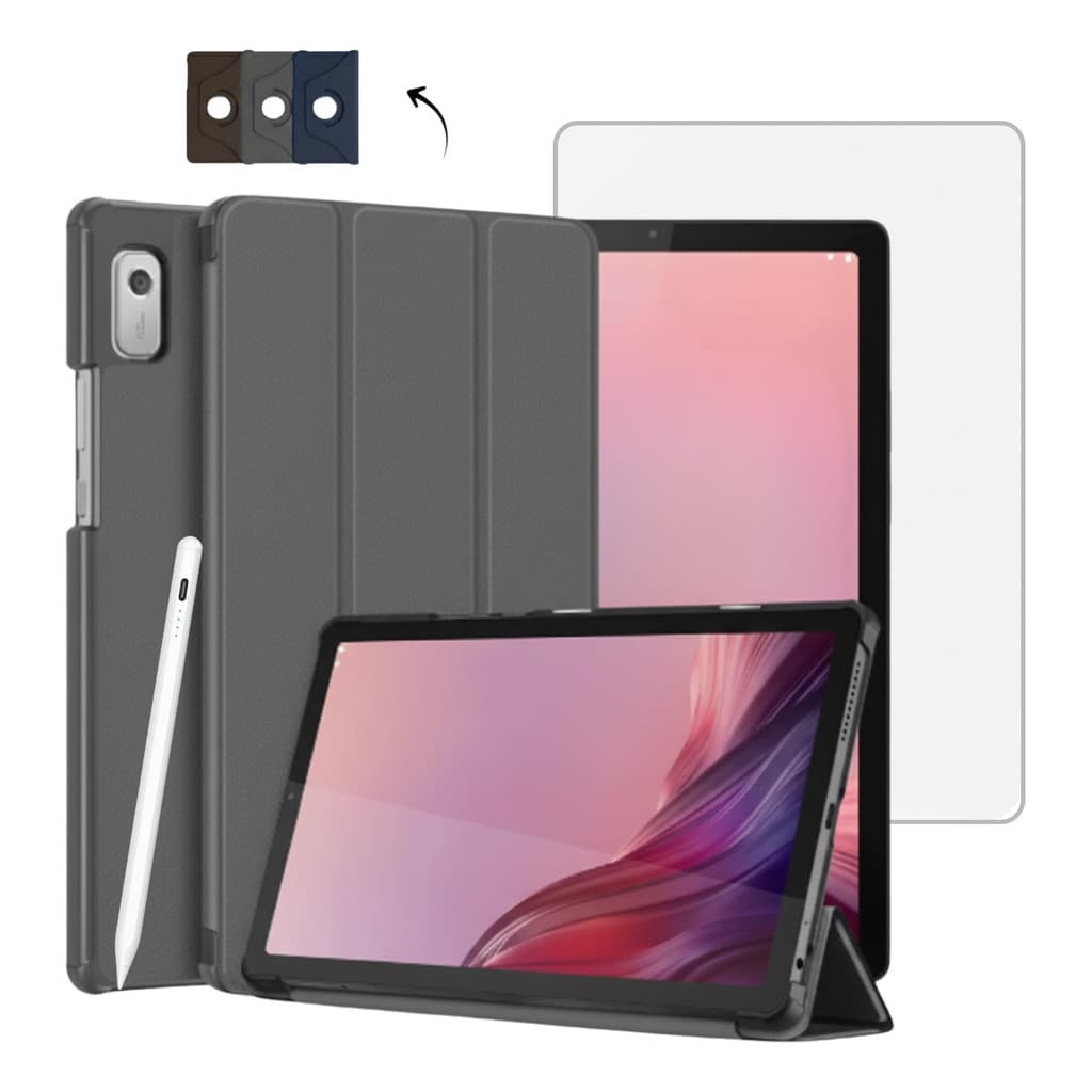 Kit Capa Pelicula E Caneta Pencil Para Lenovo Tablet Tab M9