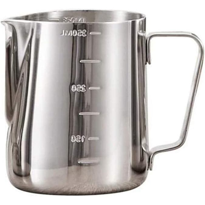 Tanque de leite prateado 350/550ml, espuma de leite em aço inoxidável, Barista dedicado