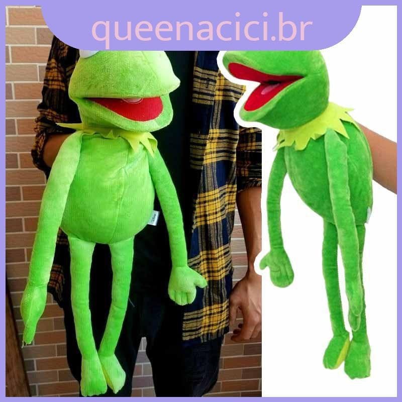 Novo 60 cm Grande Kermit The Sapo Fantoche De Mão De Corpo Inteiro Brinquedo De Pelúcia Macia Crianças Presente De Natal
