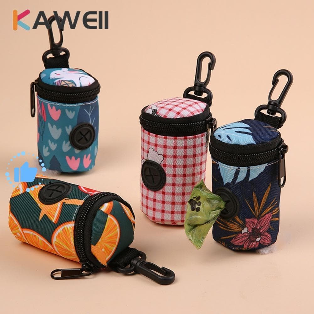 Suporte Para Saco De Lixo KAWEII , Acessório Caminhada De Cães Com Zíper , Dispensador De Cocô De Cachorro , Portátil