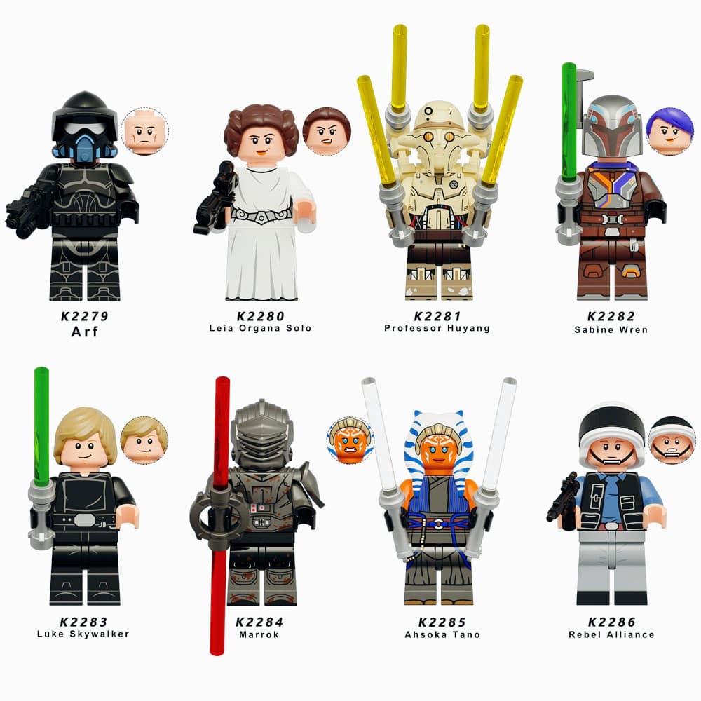 Leia Professor Huyang Sabine Wren Luke Skywalker Marrok Ahsoka Rebel Alliance Bloco De Construção Brinquedos
