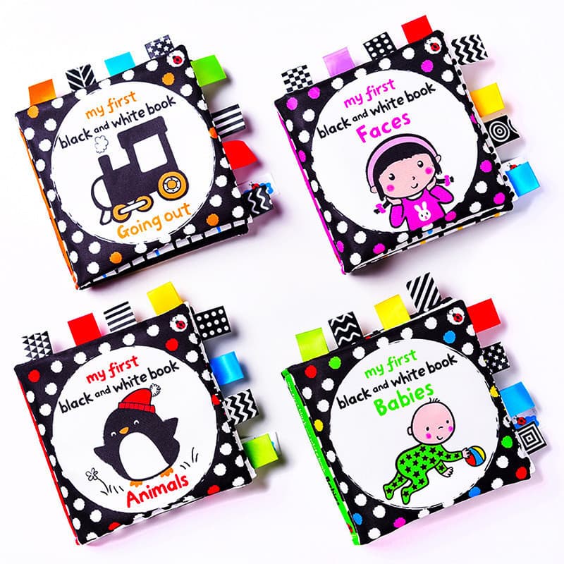 Livro De Pano Para Bebês , Livros Sensoriais Montessori , Brinquedos Educativos Infantis De Atividades Macias