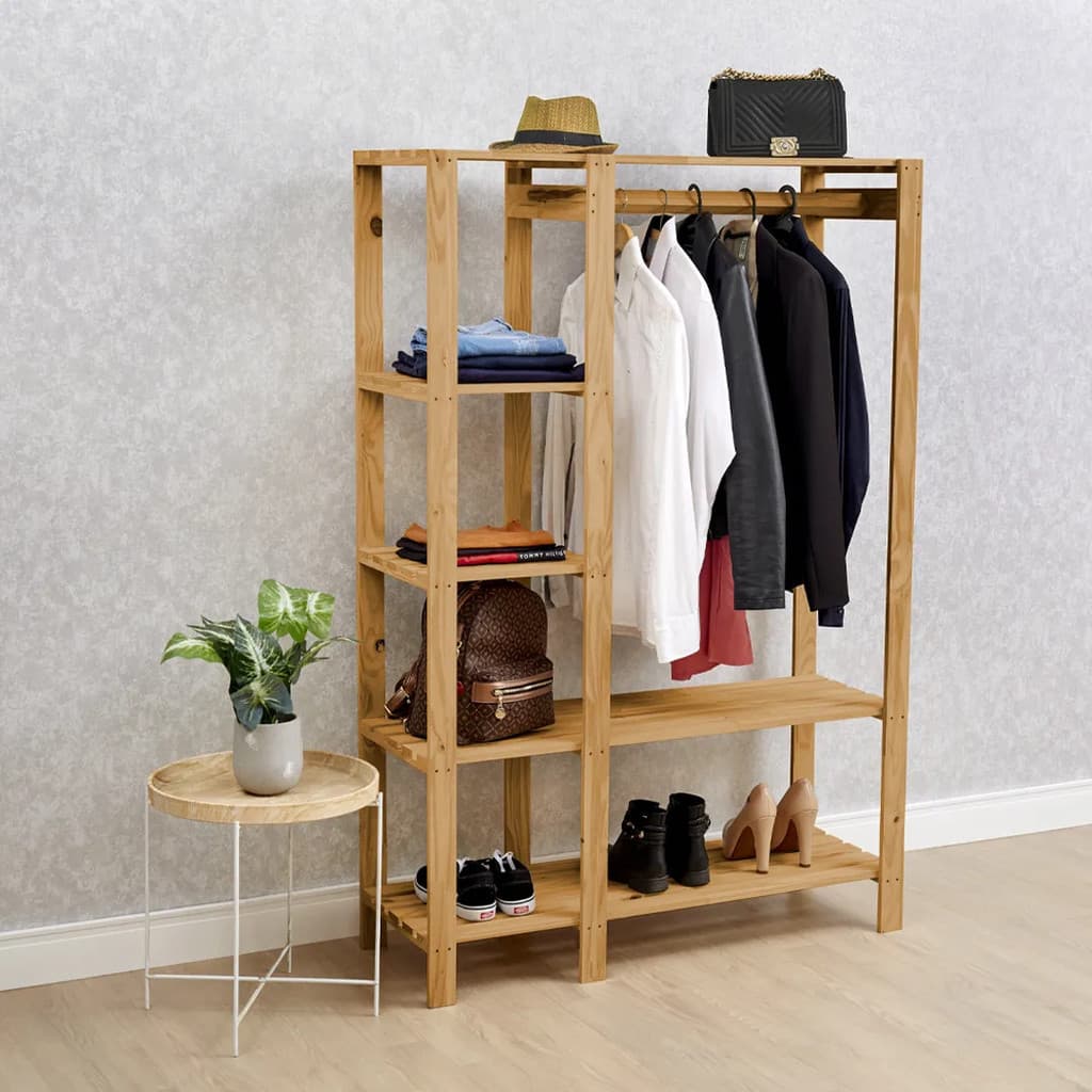 Arara Closet Para Roupas Veneza Cabideiro + Prateleiras