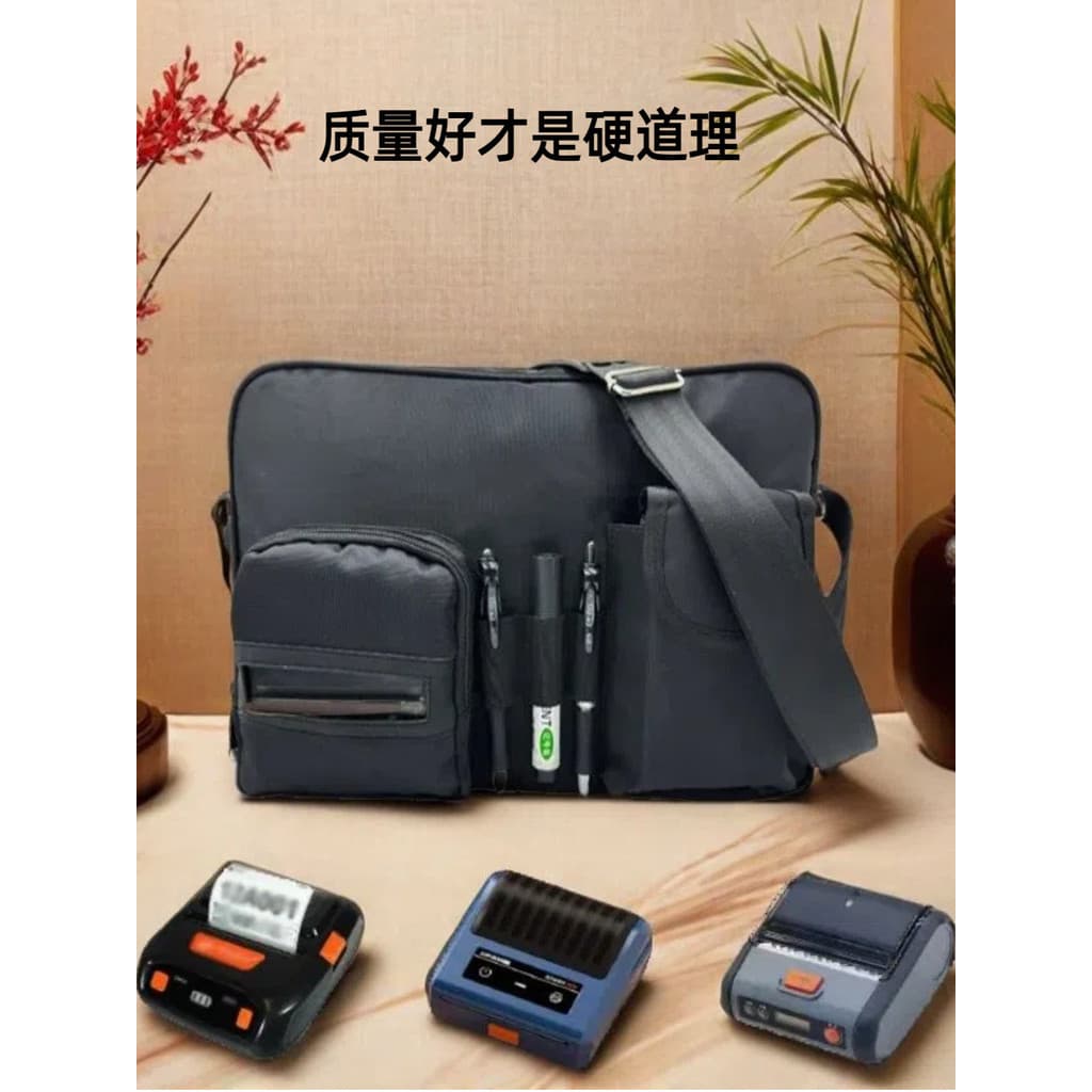 Bolsa de ombro para pacote, bolsa de peito dedicada para correio, grande capacidade, portátil, impressora Bluetooth, bol
