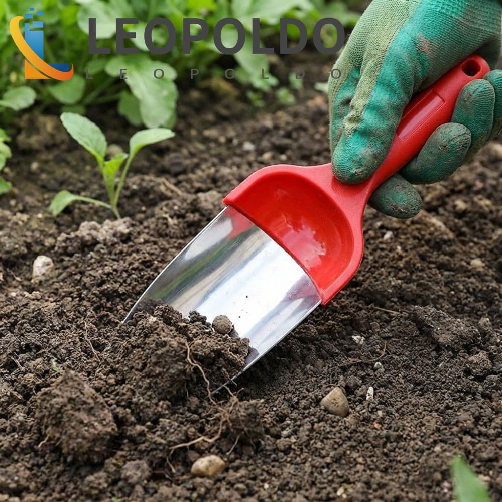 Pá De Jardinagem LEOPOLDO , Manual De Aço Inoxidável Resistente , Espátula De Jardim Com Cabo Antiderrapante