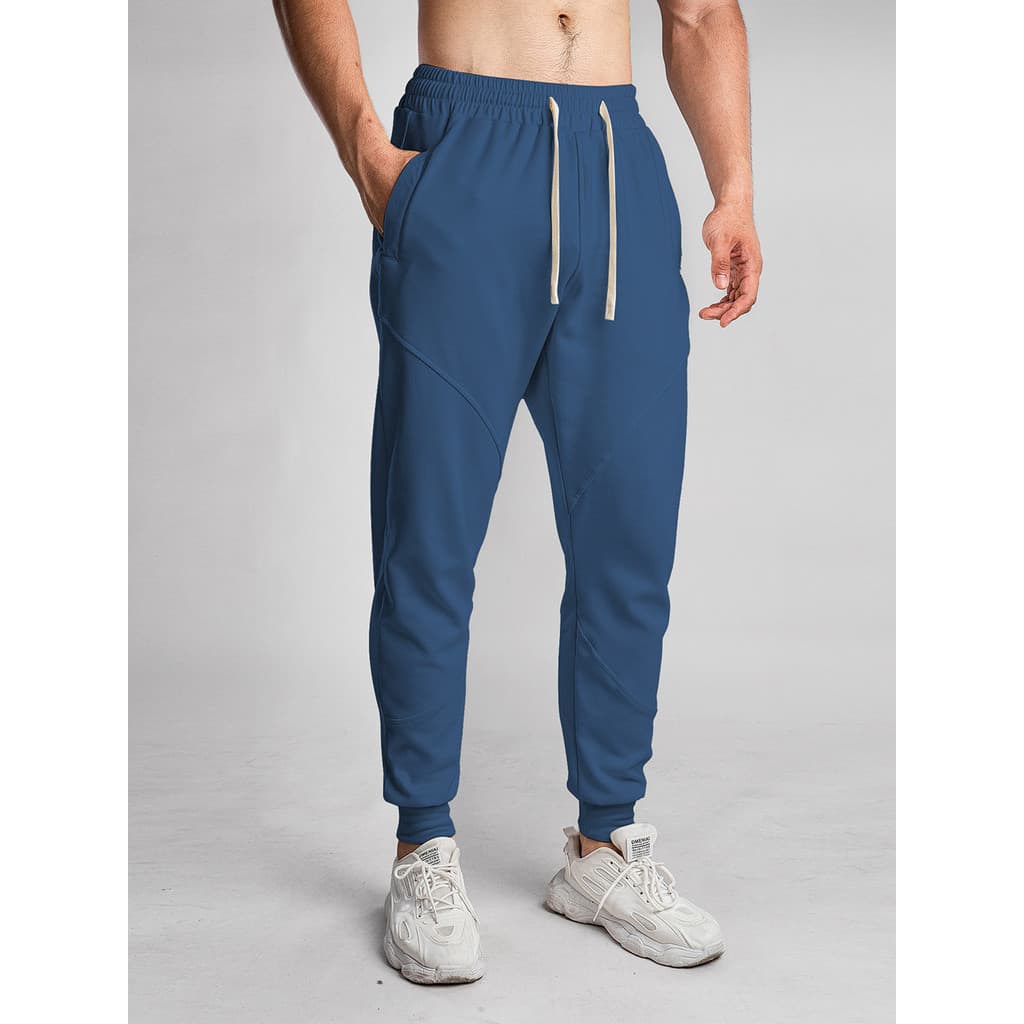 Calça de moletom masculina solta de veludo alemão, calças casuais com cordão, Slim fit, corrida, treinamento, Fitness, m