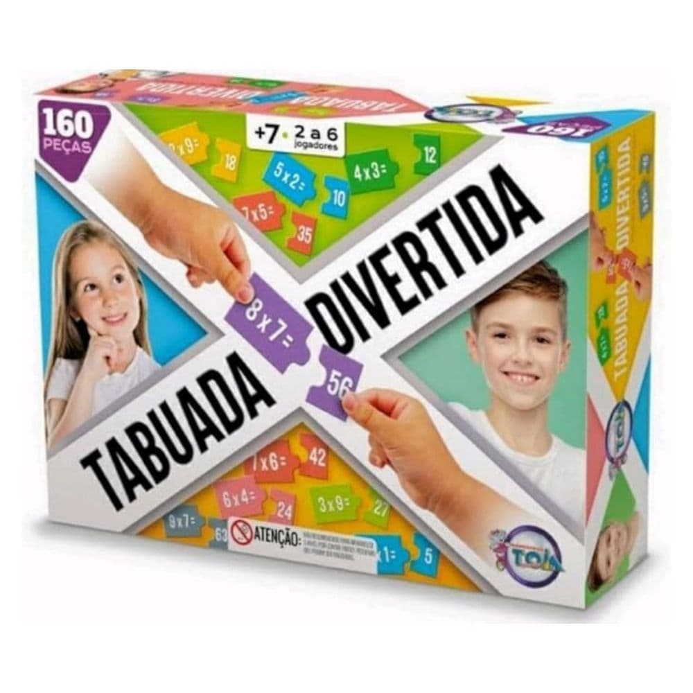 Jogo Tabuada Divertida com 160 Peças Toia Brinquedos